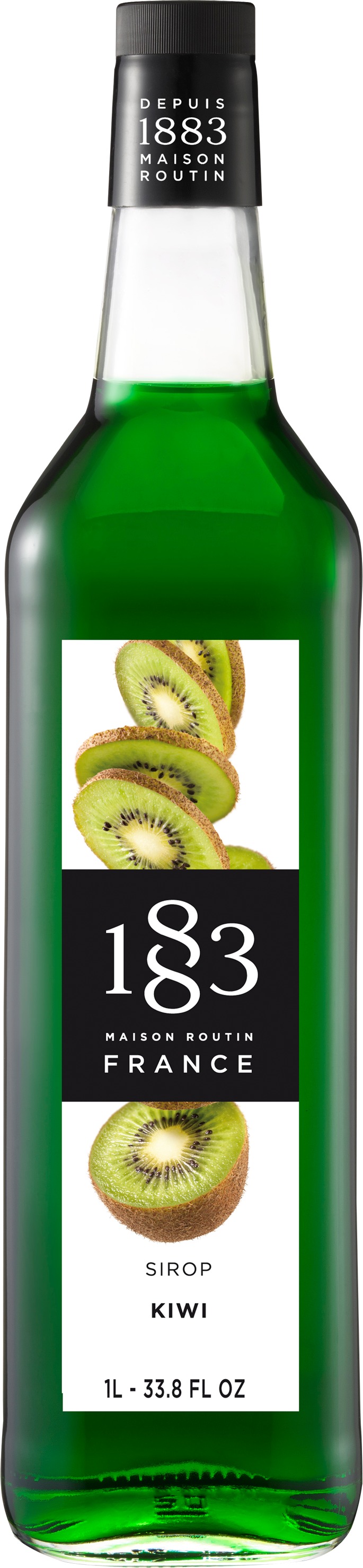 Kiwi Syrup PET PLASTIC 1L Bottle Gourmet Syrups 1883 Maison Routin