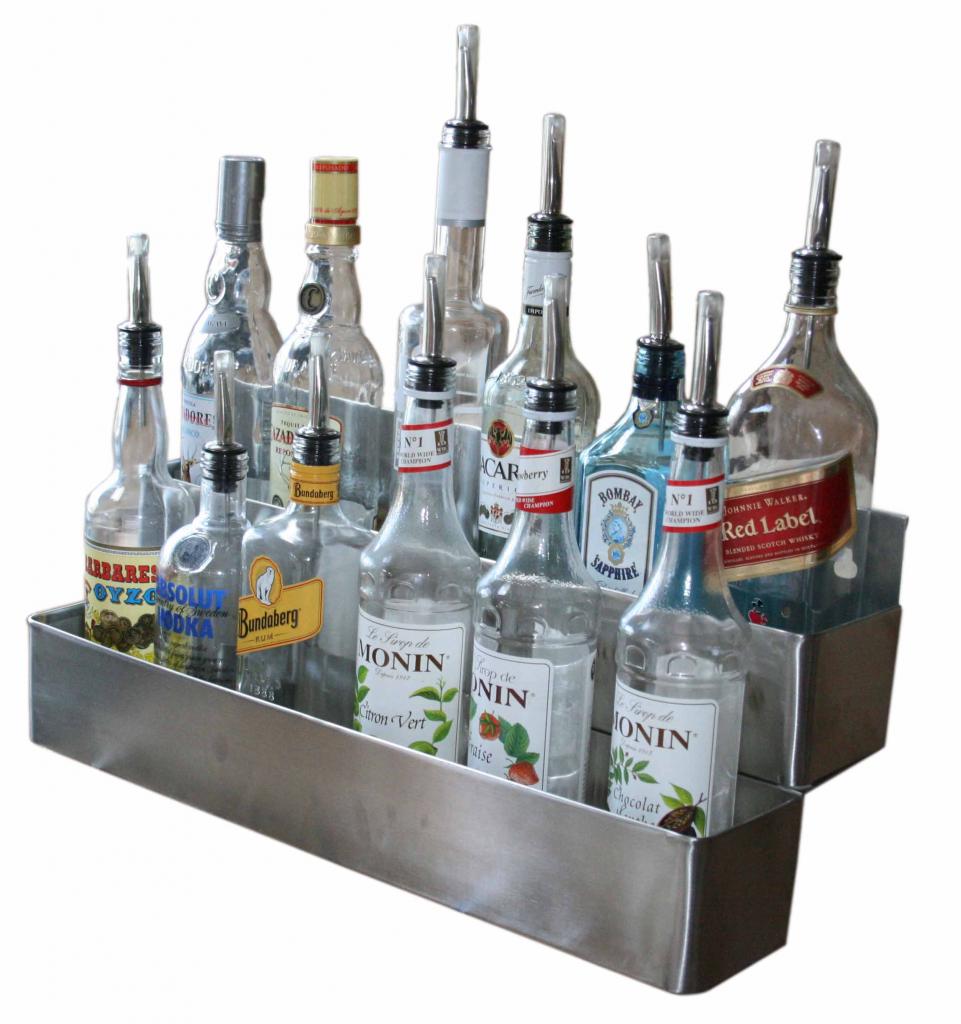12 BOTTLE BAR DOUBLE SPEED RACK STAINLESS STEEL Gourmet Syrups 1883 Maison Routin